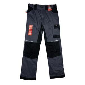 Dickies GDT Premium Multi Pocket Premium Work Trousers Grey Black Size 34 x 32
